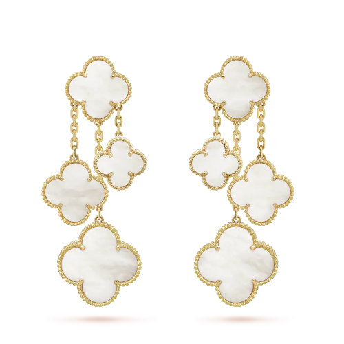 Magic Alhambra earrings, 4 patterns